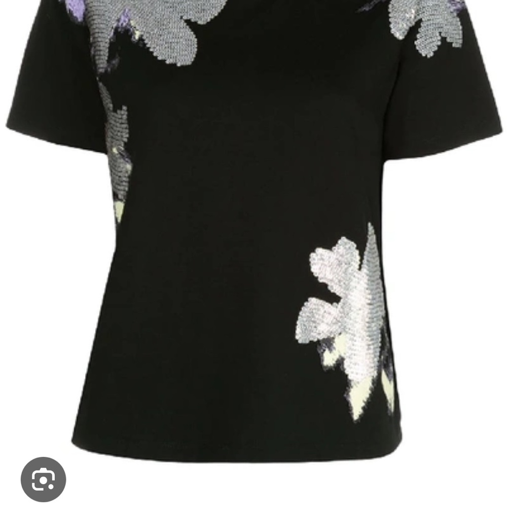 Floral Black Top